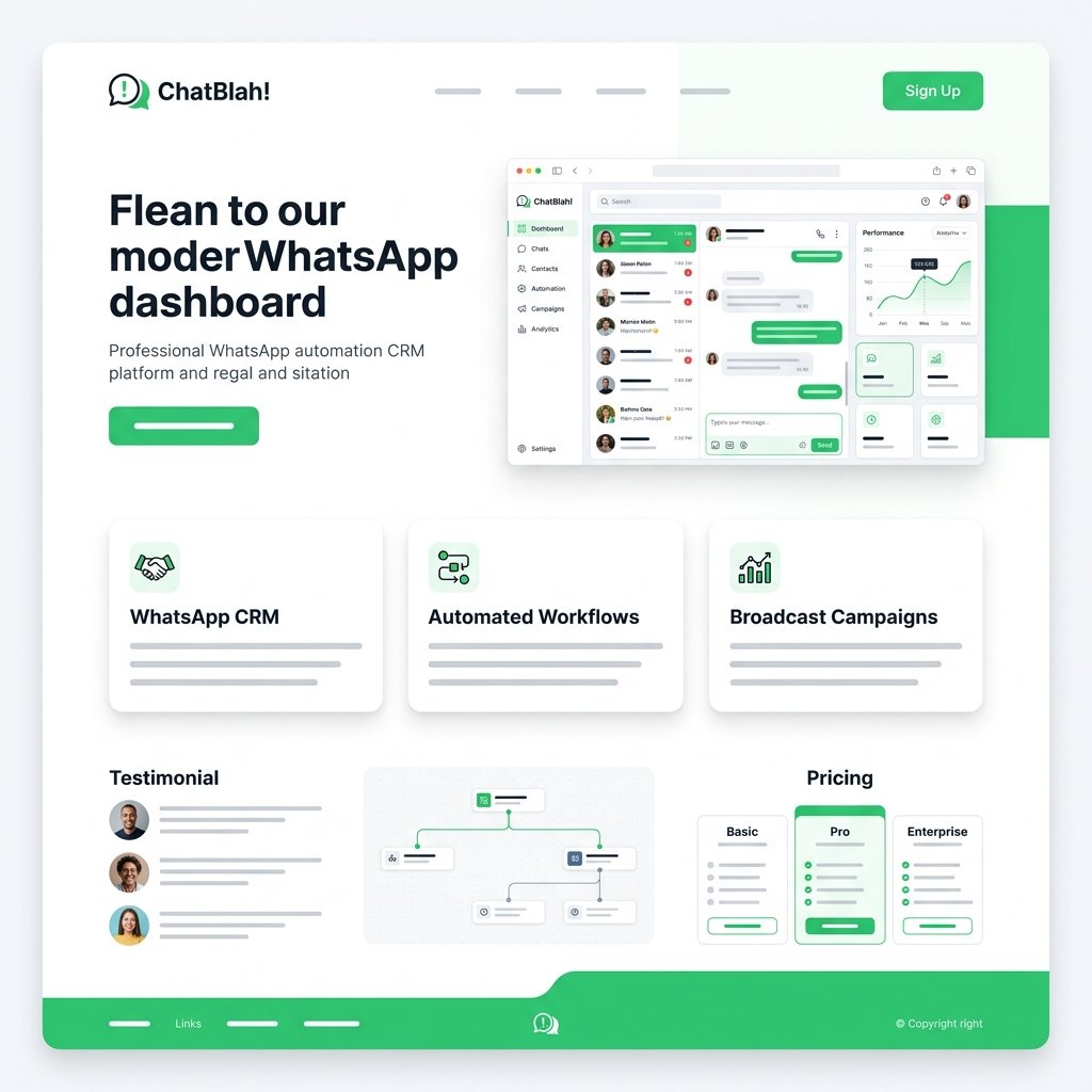 Plataforma SaaS ChatBlah! - CRM e Automação de WhatsApp